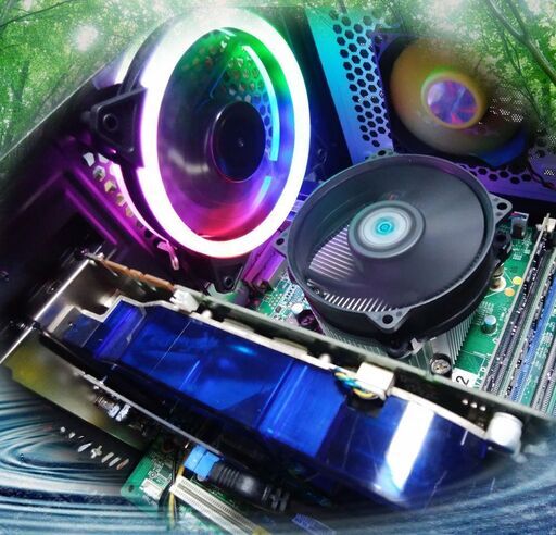 (完売御礼)くまねず《姫路》男心をくすぐるレインボーファン☆i7☆高速SSD搭載ゲーミングPC