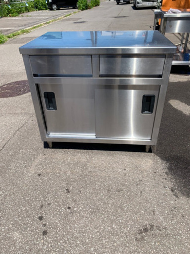 業務用 キャビネット調理台 ステンレス 収納付き作業台 収納庫