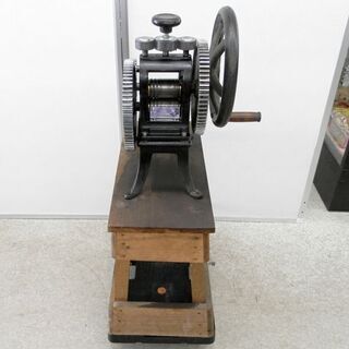 金属プレス機 YOSHIDA SEIKO 吉田精工 金属圧延機 彫金大型ローラー