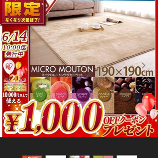 【新品・開封済】マイクロムートンラグカーペットの画像