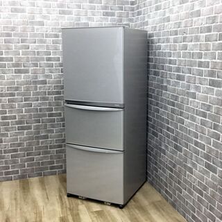 【ハッピー西葛西店】3ドア　340L　冷蔵庫　右開き　置けちゃうスリム　東芝製　2012年式　ID:58304