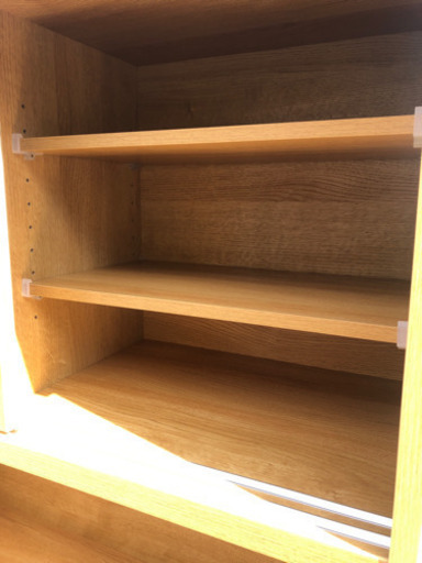 美品 ニトリ 食器棚 木目