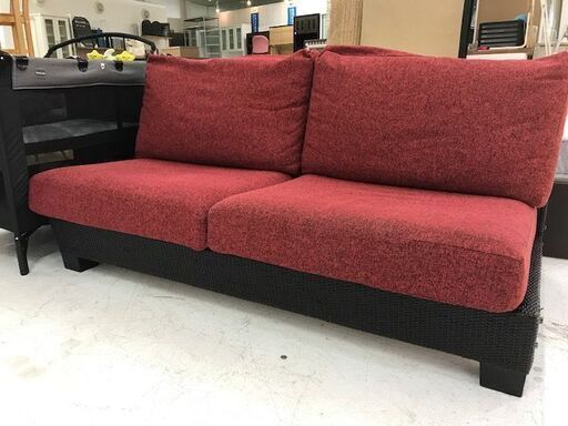 KAZAMA家具　2人掛けラタンソファ【トレファク南柏店】