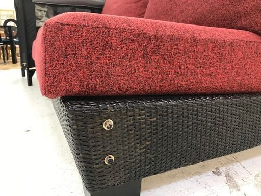KAZAMA家具　2人掛けラタンソファ【トレファク南柏店】