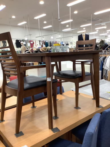 ニトリ　NITORI ダイニング3点セット　アームチェア　テーブル　ドロワー付き　ブラウン