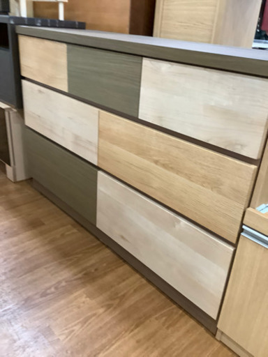 ニトリ　NITORI ローチェスト　3段　ブラウン　KAREN3