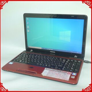 在庫処分 送料無料  1台限定 新品SSD搭載 レッド色 ノートパソコン 中古動作良品 15.6型 東芝 T451/46ER Core i5 4GB DVDRW 無線 Windows10 LibreOffice