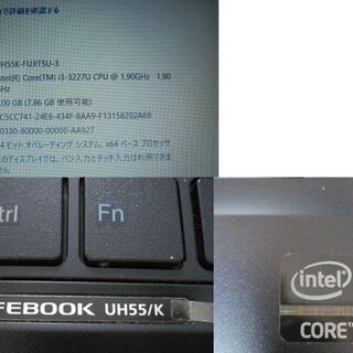 富士通 ウルトラブック UH55/K Win10/Core i3-3217U/8GB/新古品