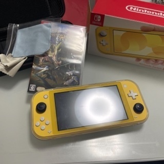 SwitchLight イエロー、モンハンRISE、ケースセット