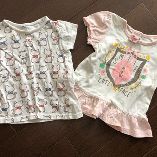 サイズ100（95もあり）女の子リラックス着（キティちゃんと🍒）の画像