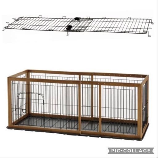 【お取引中】リッチェル スライド木製サークル ワイド 屋根付き