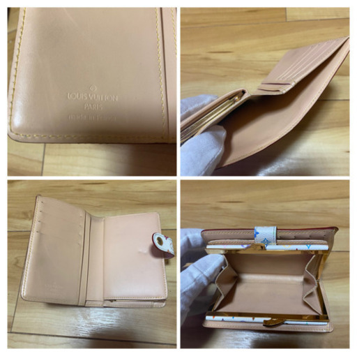 鑑定済み　ルイヴィトン モノグラムマルチカラー ポルトフォイユ ヴィエノワ がま口 二つ折り財布 コンパクト財布