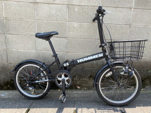 【ハマー　折りたたみ自転車】 20インチ 6段変速付　人気車❗️グリップ新品❗️若林自転車　膳所店　SALE中❗️