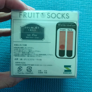 フルーツソックス　スイカの画像