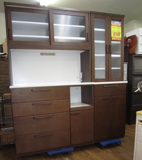 MATSUDA 松田家具キッチンボード、食器棚、幅117cm Used/美品