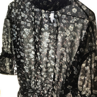 GRL 花柄シフォンブラウス　L