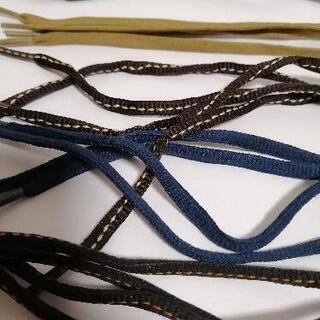靴紐　シューレース　5本セット　ダークグレー　ネイビー　ブラウン　ベージュ　ブラック　キャメルの画像