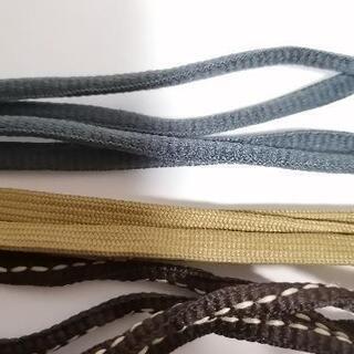 靴紐　シューレース　5本セット　ダークグレー　ネイビー　ブラウン　ベージュ　ブラック　キャメルの画像