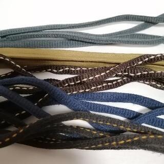 靴紐　シューレース　5本セット　ダークグレー　ネイビー　ブラウン　ベージュ　ブラック　キャメルの画像