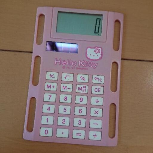 中古 電卓 計算機 ハローキティ