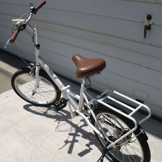 （北見市民限定）折りたたみ自転車（20inch）／白（北見市廃棄物対策課・リユース品）管理番号22の画像
