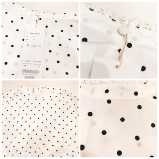 【定価 4,290 円】☆新品☆レイカズン 難あり プリント柄シャーリングブラウスの画像