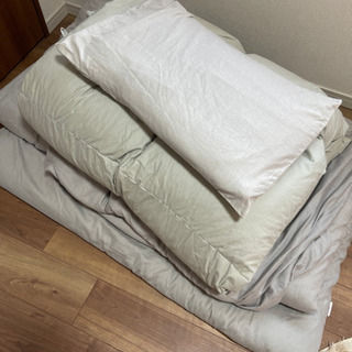 グレー　布団一式の画像