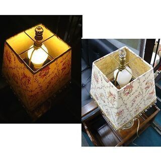 【ヴィンテージ 輸入雑貨 1灯 テーブルランプ シノワズリ柄】高さ55cm アンティーク風 デスクライト スタンドライト ベッドサイドライト 照明器具 札幌 本郷通店の画像