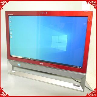 1台限定 レッド色 一体型PC 中古良品 21.5型 NEC PC-VS370RSR Celeron 4GB 1TB DVDRW 無線LAN Bluetooth webカメラ Windows10 Office 