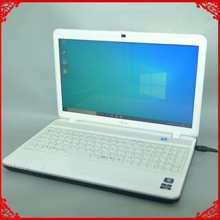 在庫処分 送料無料  1台限定 ホワイト色 ノートパソコン 中古良品 15.6型 富士通 AH40/E AMD 4GB 320G DVDRW 無線LAN webカメラ Windows10 LibreOffice済