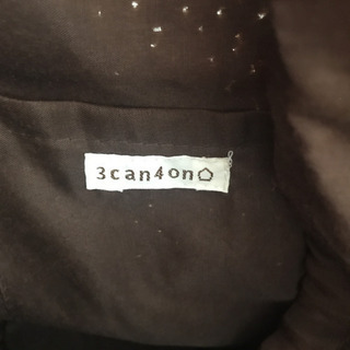 【3can4on】 かごバッグ　Bonjour 茶色　リボンの画像