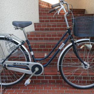 【中古自転車】27インチ変速なし　LEDオートライト付　前カゴ、...