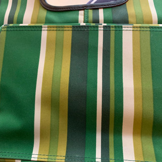 【新品】グリーンストライプトートバッグの画像