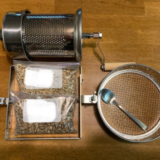 自作コーヒー焙煎機 、ブラジル&コロンビアスプレモ、豆450g
