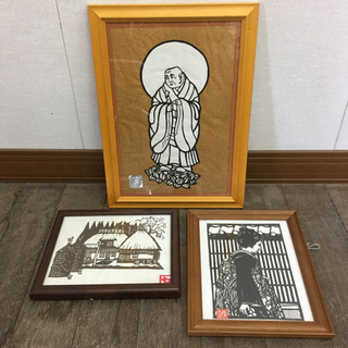 額縁　3個まとめて　インテリア　フォトスタンド　切り絵