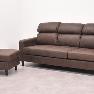 新品税込】レザーファブリックカウチソファ アウトレット品joy