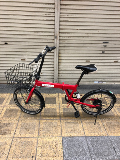 折りたたみ　変速　サスペンション付き　赤