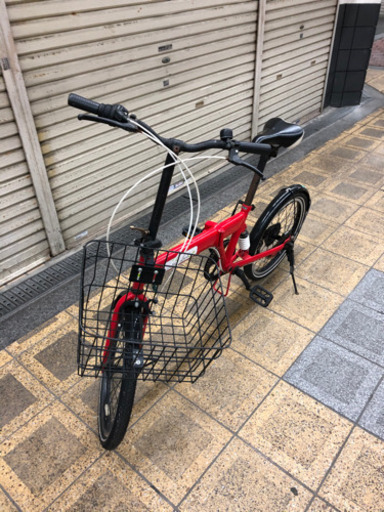 折りたたみ　変速　サスペンション付き　赤