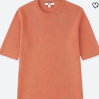 UNIQLO UVカットリブクルーネックセーター 5分袖
