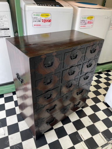 【リサイクルサービス八光　田上店　配達・設置OK】和ダンス　茶色　アンティーク