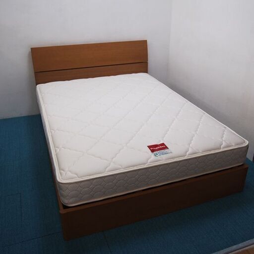 引出し収納付ダブルベッド フレーム：IMADA家具 マットレス：フランスベッド (EA47)