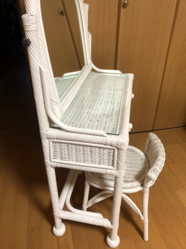 値下げ！　ラタン ドレッサー　鏡台　