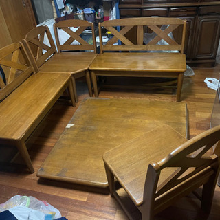 椅子　テーブル　セットの画像