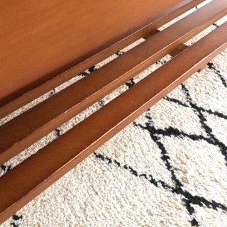 木製ローテーブル/北欧(ウォールナット/ブラウン)の画像