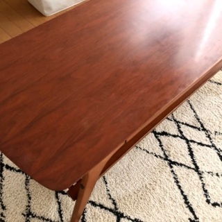 木製ローテーブル/北欧(ウォールナット/ブラウン)の画像