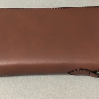 【配送・直接引渡OK】管理番号：G－４　未使用品　レザーロングウォレット　縦２０cm 横１０cm 厚み２cmの画像