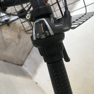 自転車 27インチ 6段変速ギア LED オートライト ネイビー