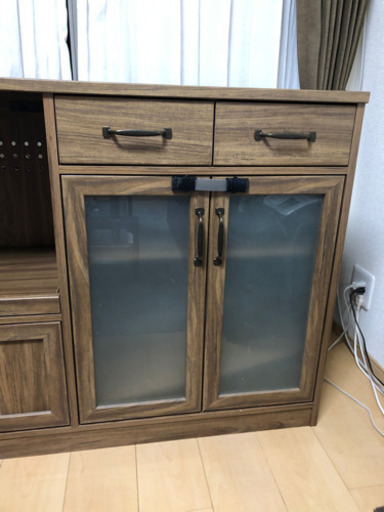 【美品】食器棚　レンジ・炊飯器台　キッチンボード