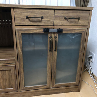 【美品】食器棚　レンジ・炊飯器台　キッチンボードの画像