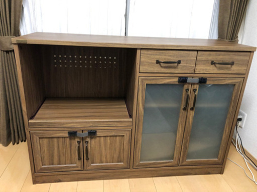 【美品】食器棚　レンジ・炊飯器台　キッチンボード